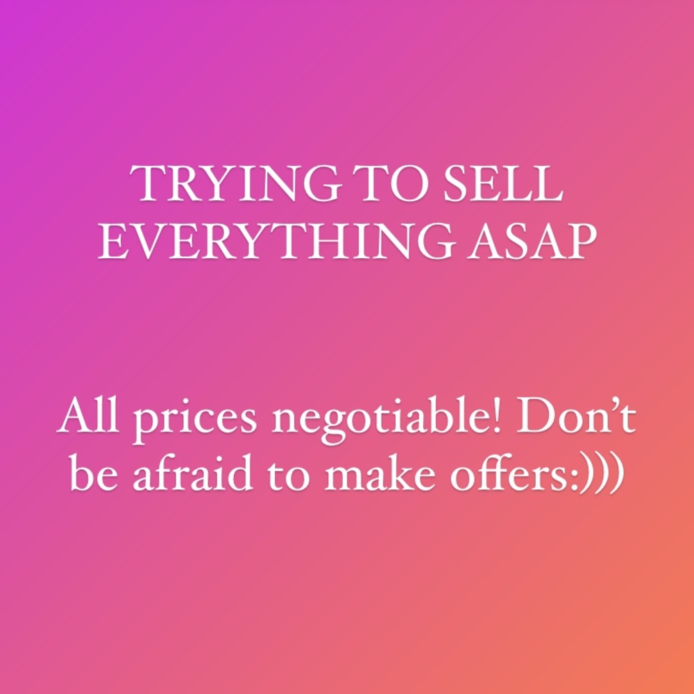 ALL MY PRICES NEGOTIABLE